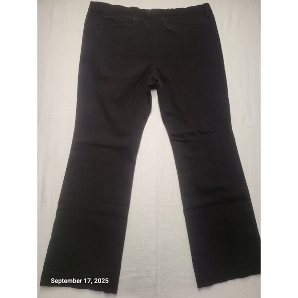 Liz Claiborne Women’s Plus Size 18 Mid-Rise Jeans Black Wide Leg Pants - Picture 2 of 10